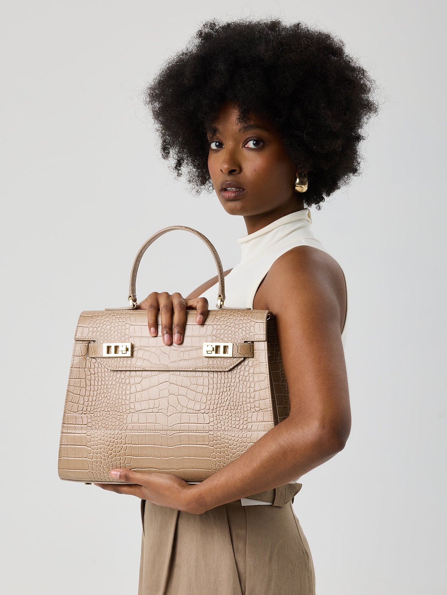 Kim Croco 14" - Light Beige