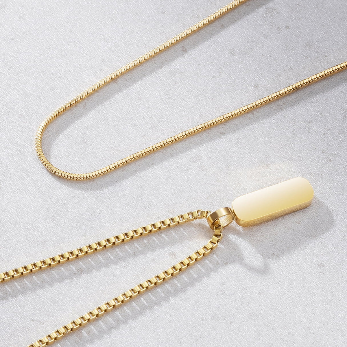 Minimal Pendant Necklace Duo