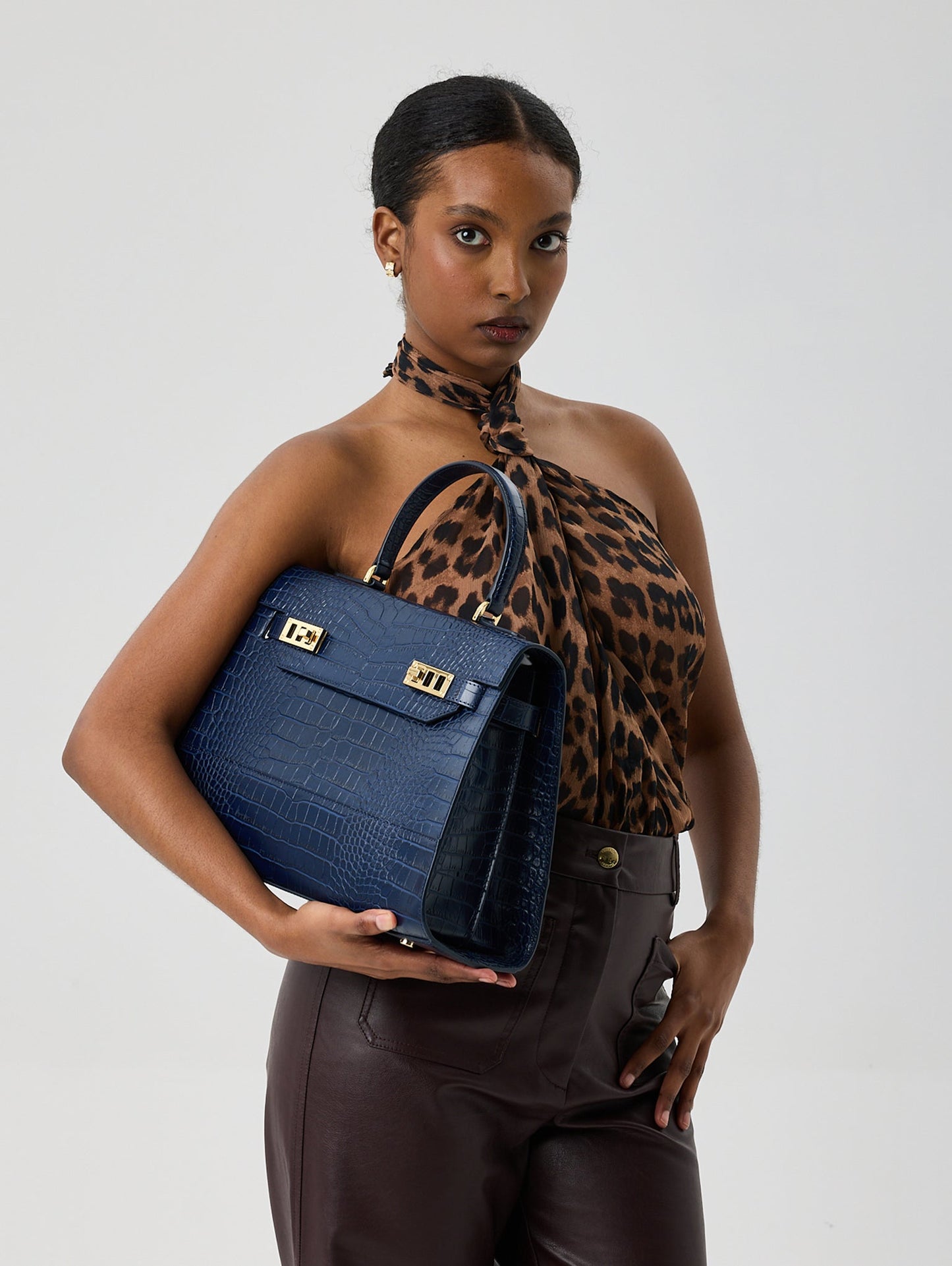 Kim Croco 14" - Blue Jeans