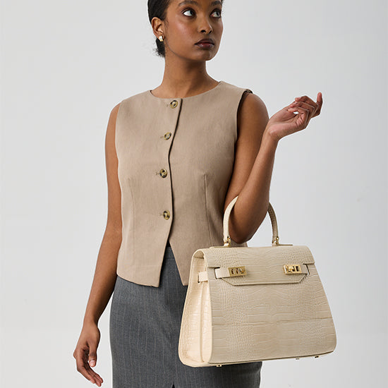 Kim Croco 14" - Cream