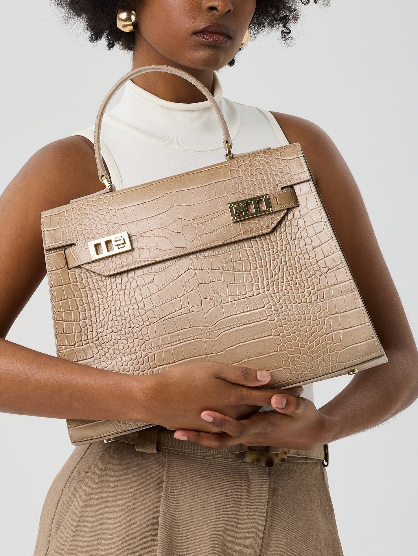 Kim Croco 14" - Light Beige