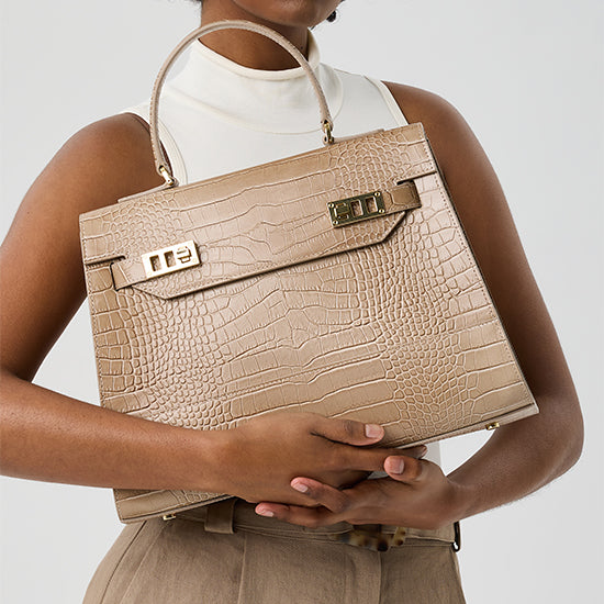 Kim Croco 14" - Light Beige