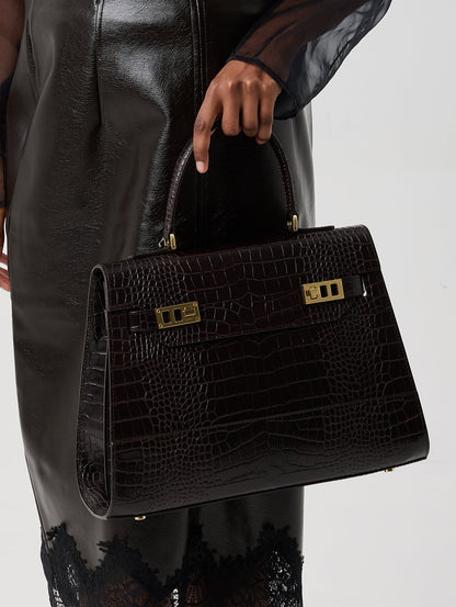 Kim Croco 14" - Mahogany Brown