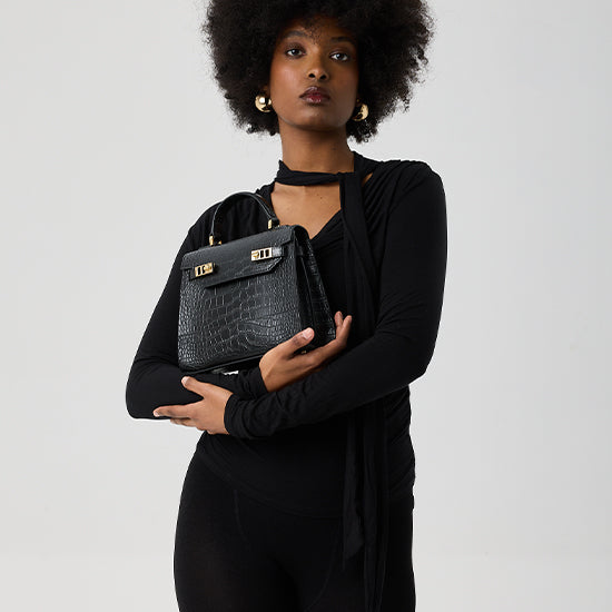 Kim Croco 9" - Black