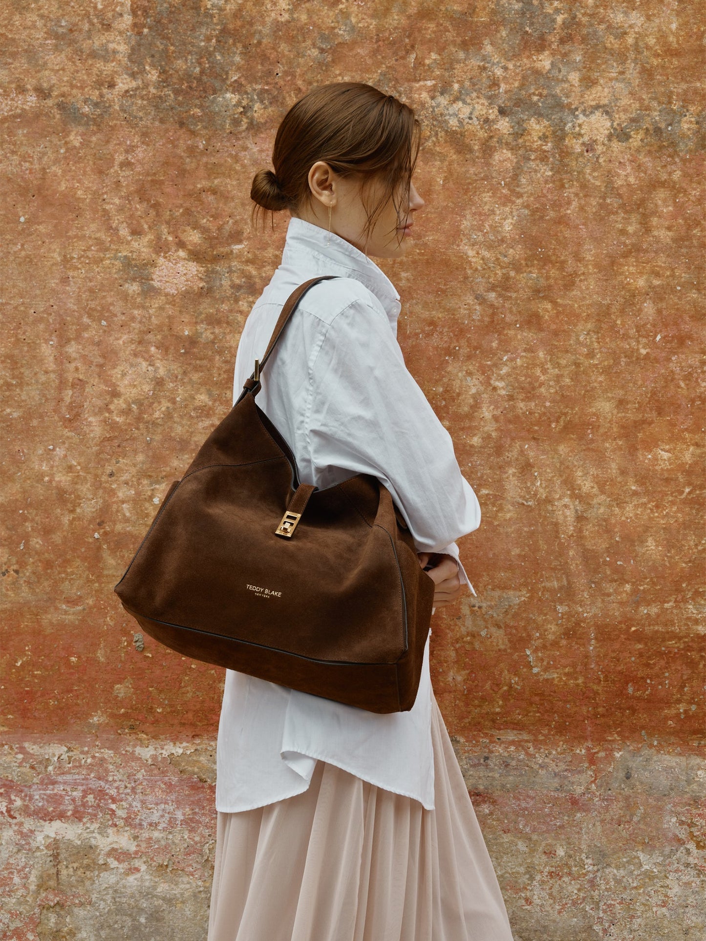 Amelia Suede 15" - Dark Brown