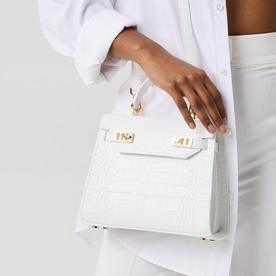 Kim Croco 9" - White