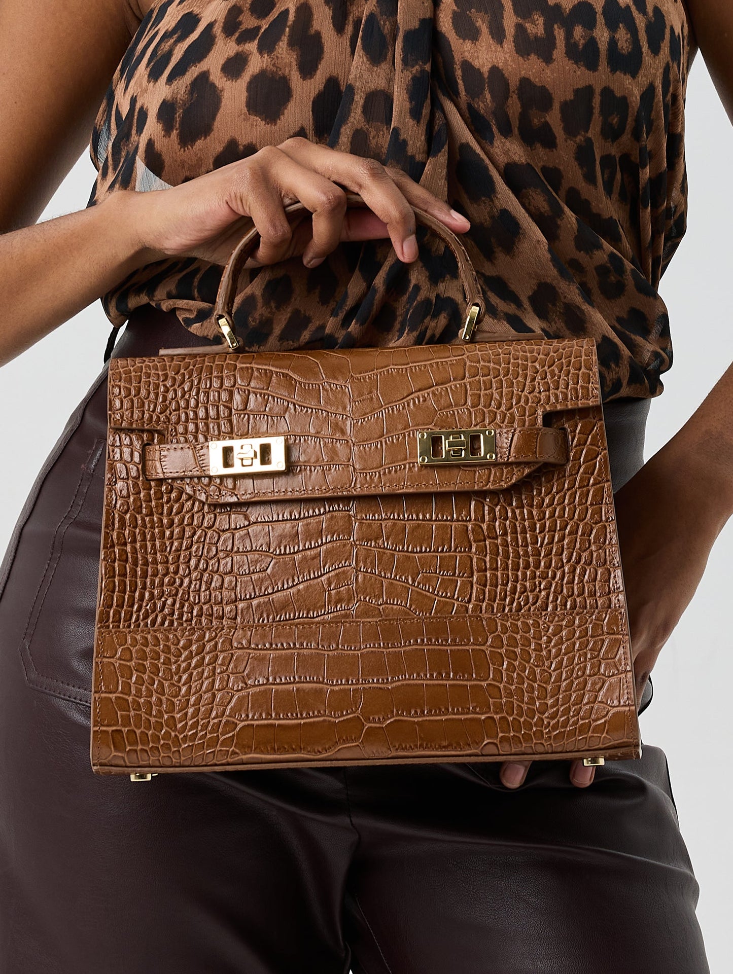 Kim Croco 11" - Camel Brown