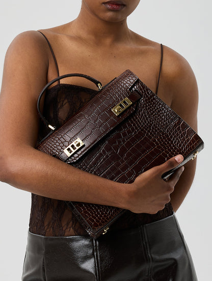 Kim Croco 11" - Dark Brown