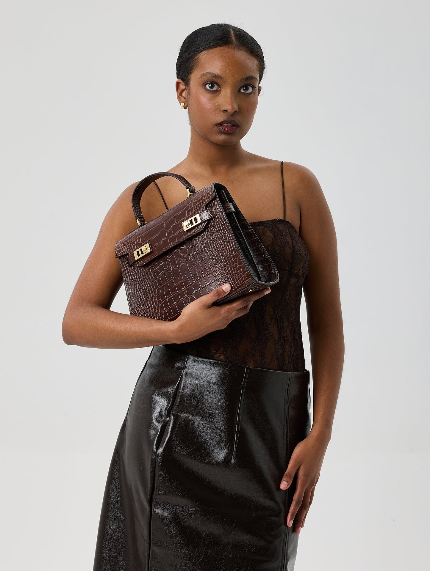 Kim Croco 11" - Dark Brown