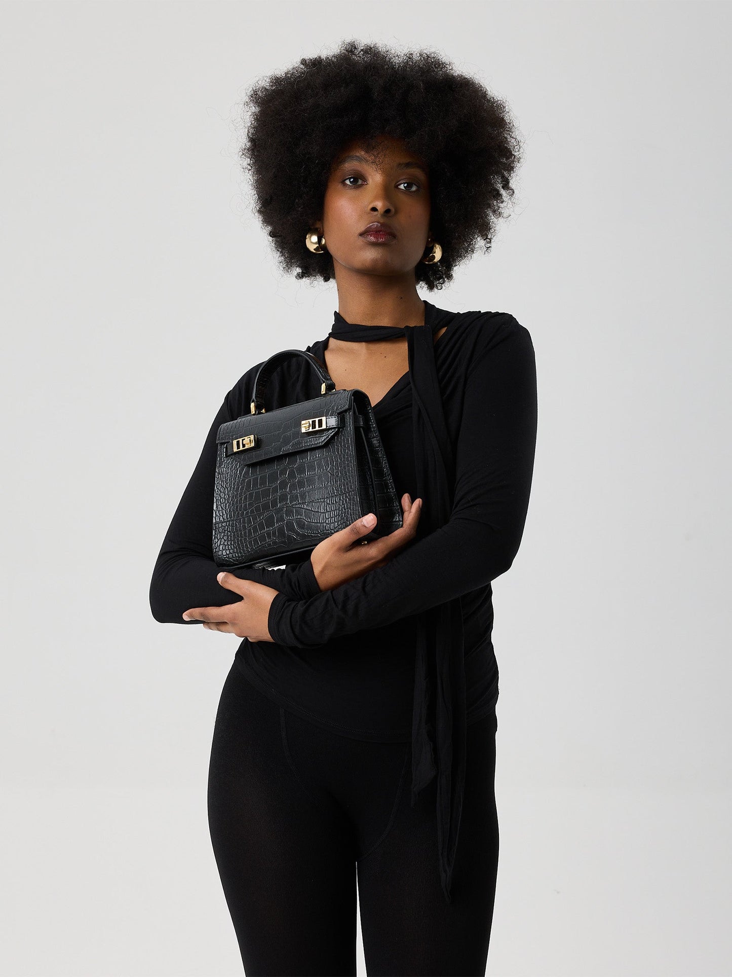 Kim Croco 9" - Black