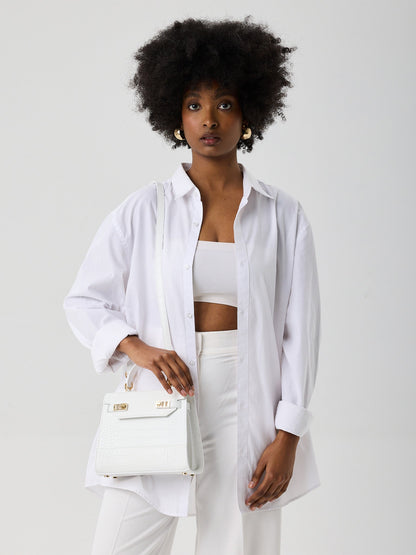 Kim Croco 9" - White