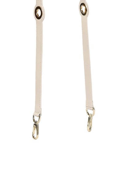 Eyelet Leather Strap - Cream