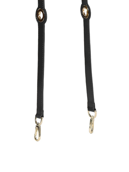 Eyelet Leather Strap - Black