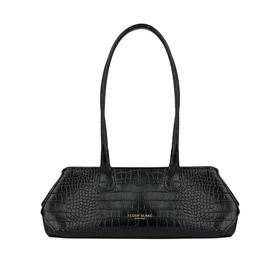 Vera Croco Elongated - Black