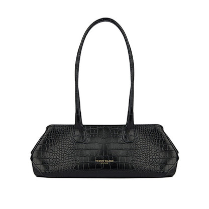 Vera Croco Elongated - Black