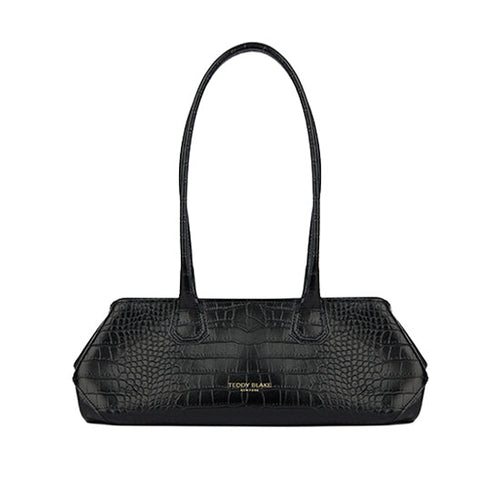 Vera Croco Elongated - Black