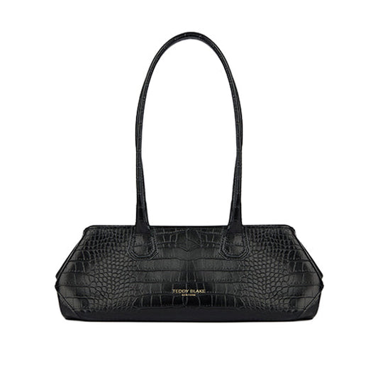 Vera Croco Elongated - Black