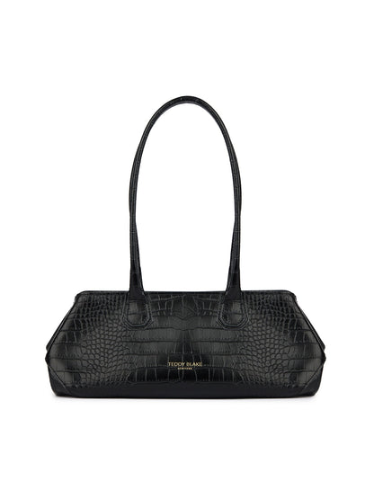 Vera Croco Elongated - Black