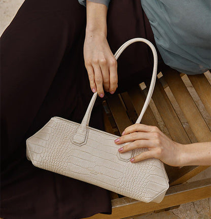Vera Croco Elongated - Cream