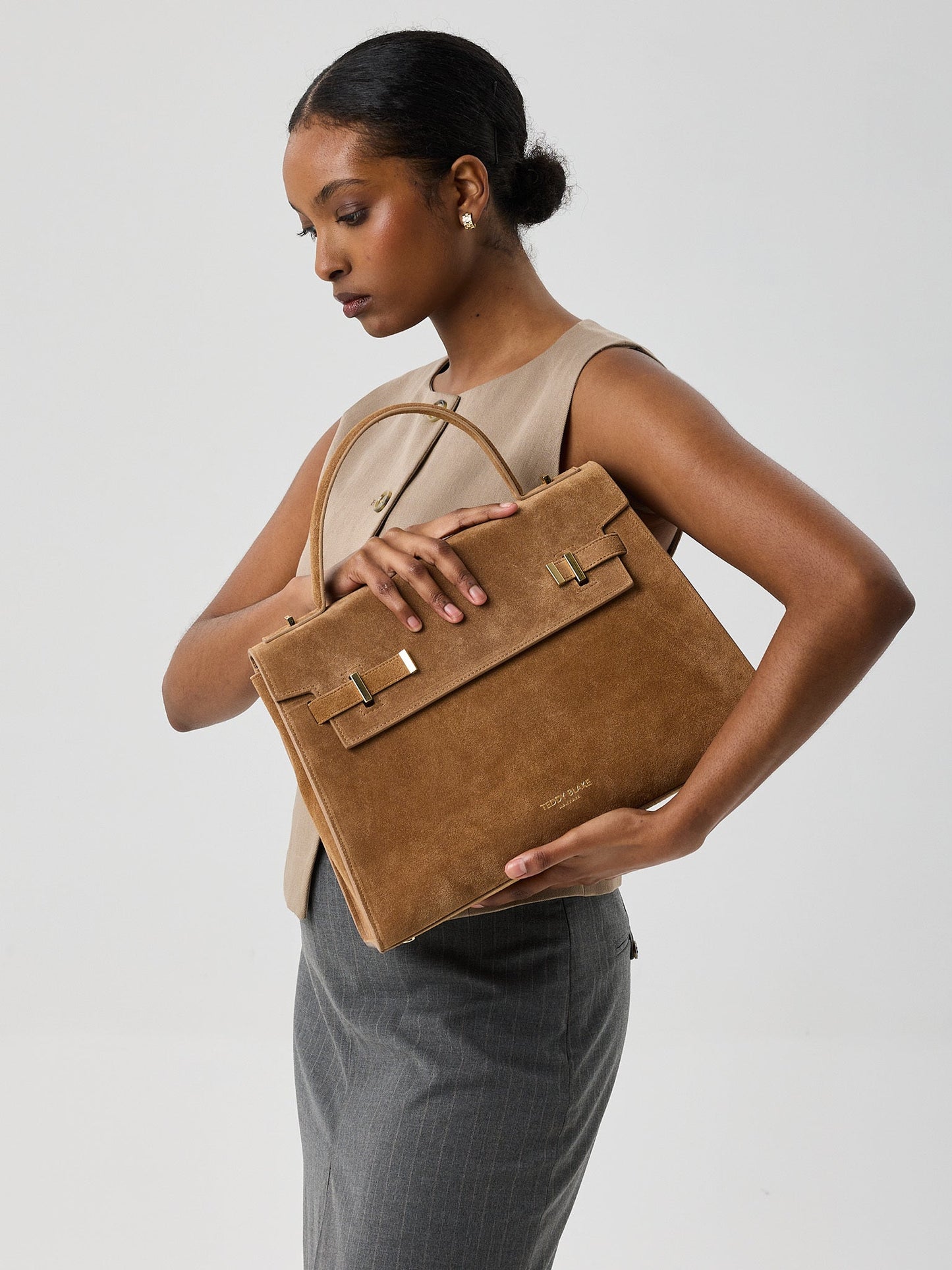 Ava Suede  14" - Light Camel