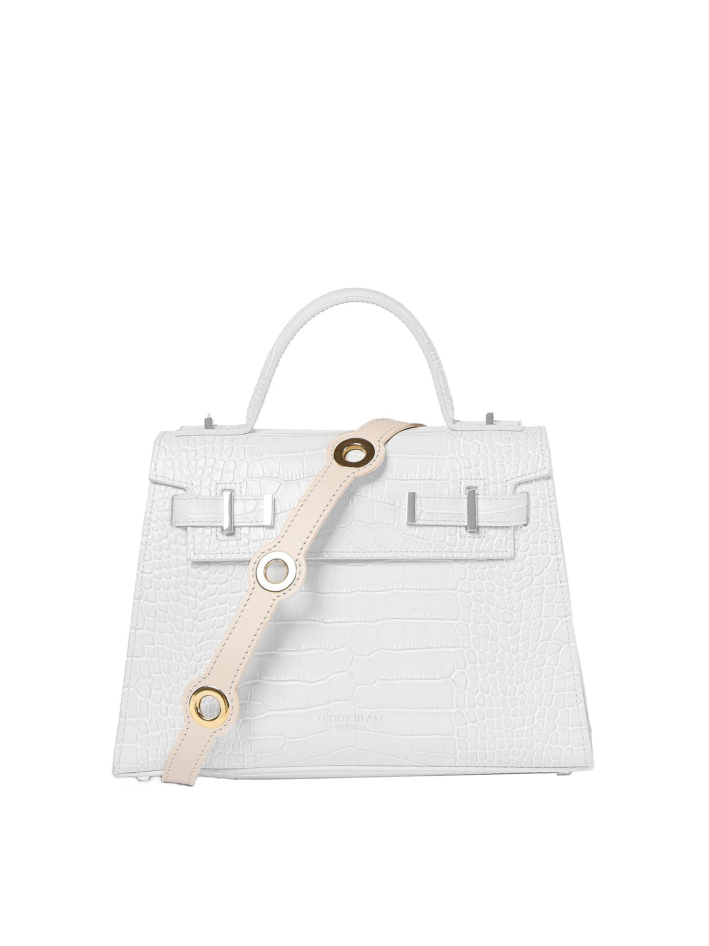 Eyelet Leather Strap - Cream