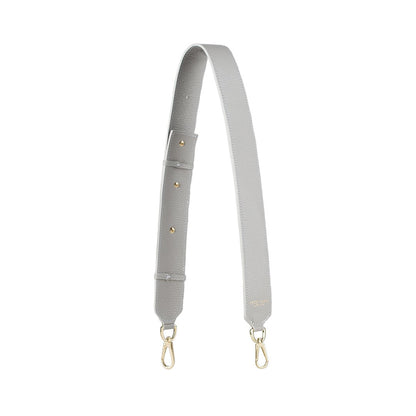 Stampato Leather Wide Strap - Light Grey
