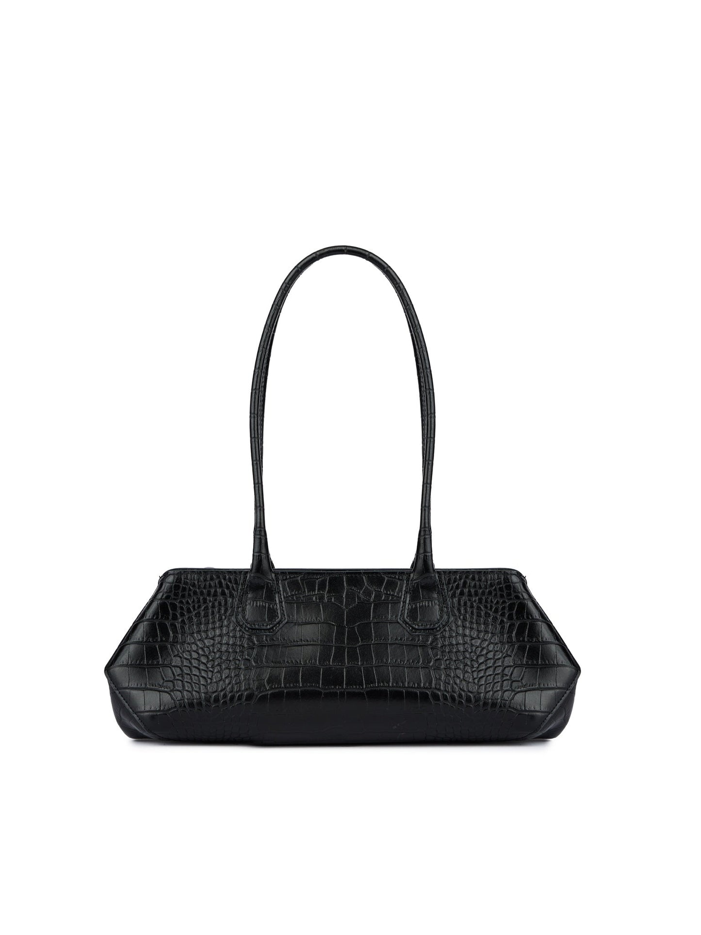 Vera Croco Elongated - Black