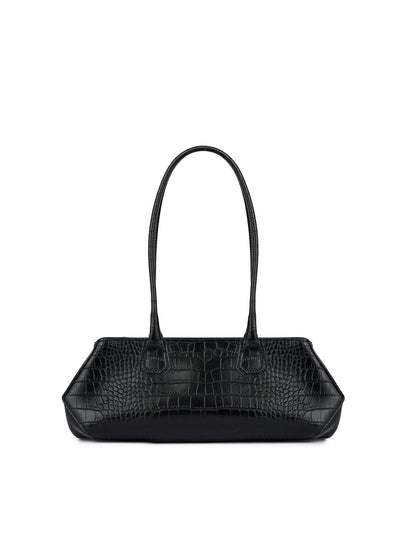 Vera Croco Elongated - Black