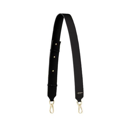 Stampato Leather Wide Strap - Black
