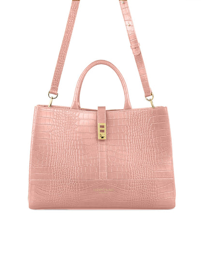 Lola Croco 15" - Nude Pink