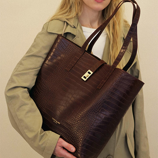 Nina Croco 12" - Dark Brown