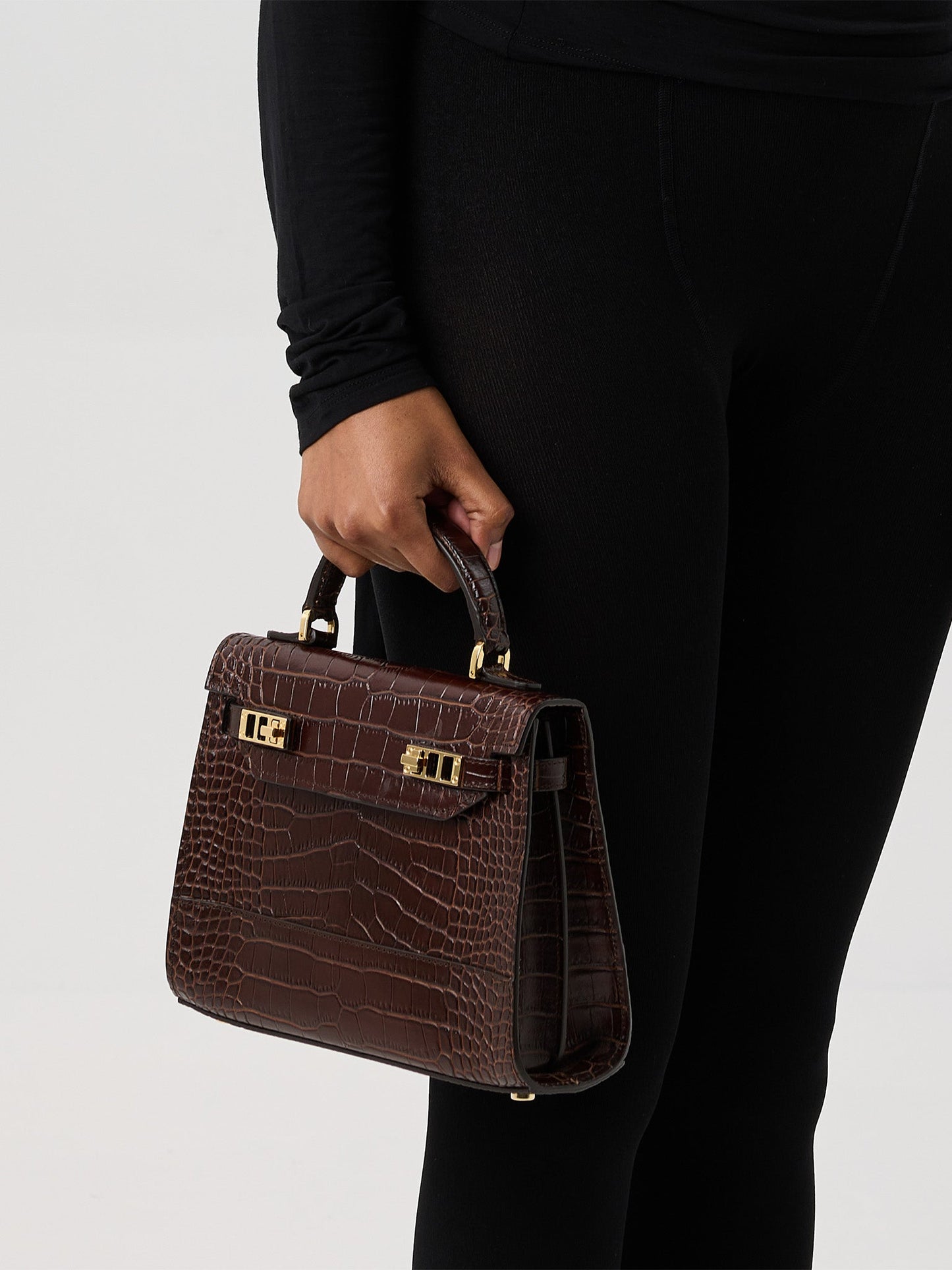 Kim Croco 9" - Dark Brown