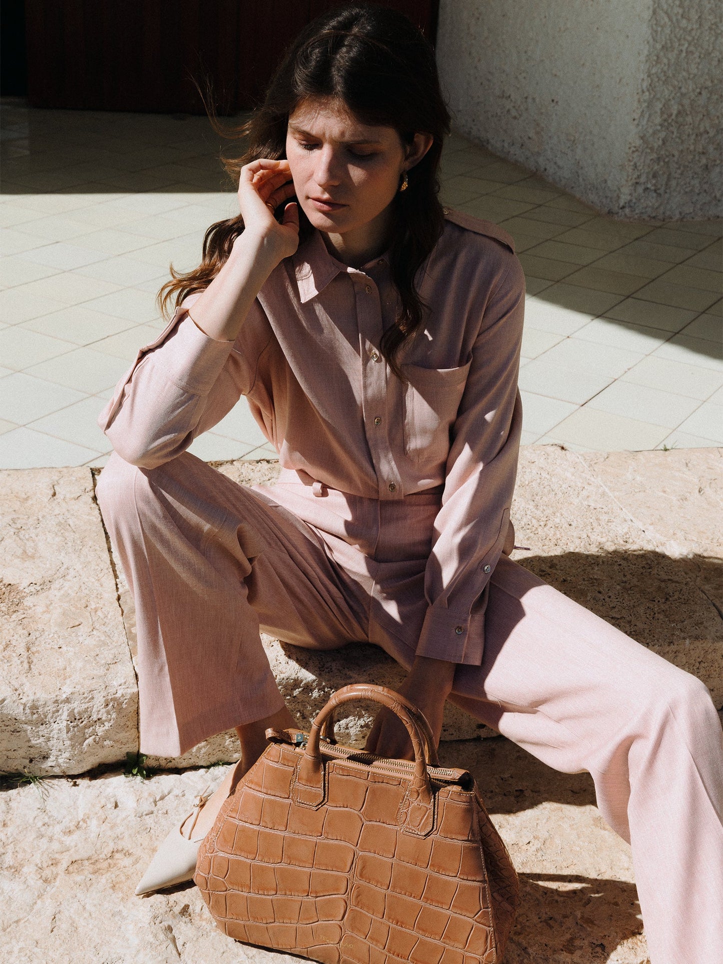 Vera Croco 14" - Dark Blush