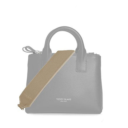 Stampato Leather Wide Strap - Light Beige