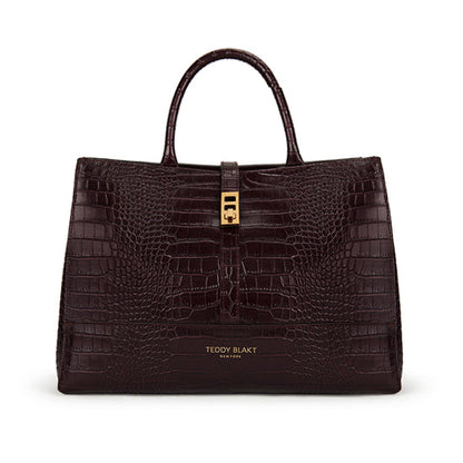 Lola Croco 15" - Mahogany Brown
