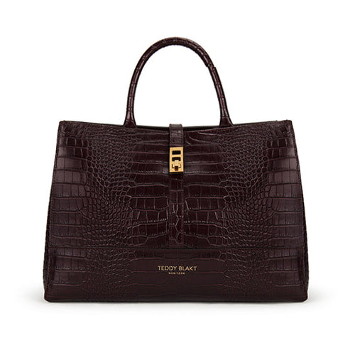 Lola Croco 15" - Mahogany Brown