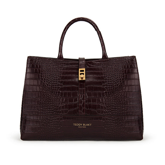 Lola Croco 15" - Mahogany Brown