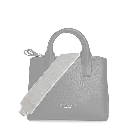 Stampato Leather Wide Strap - Light Grey