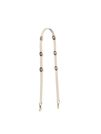 Eyelet Leather Strap - Cream
