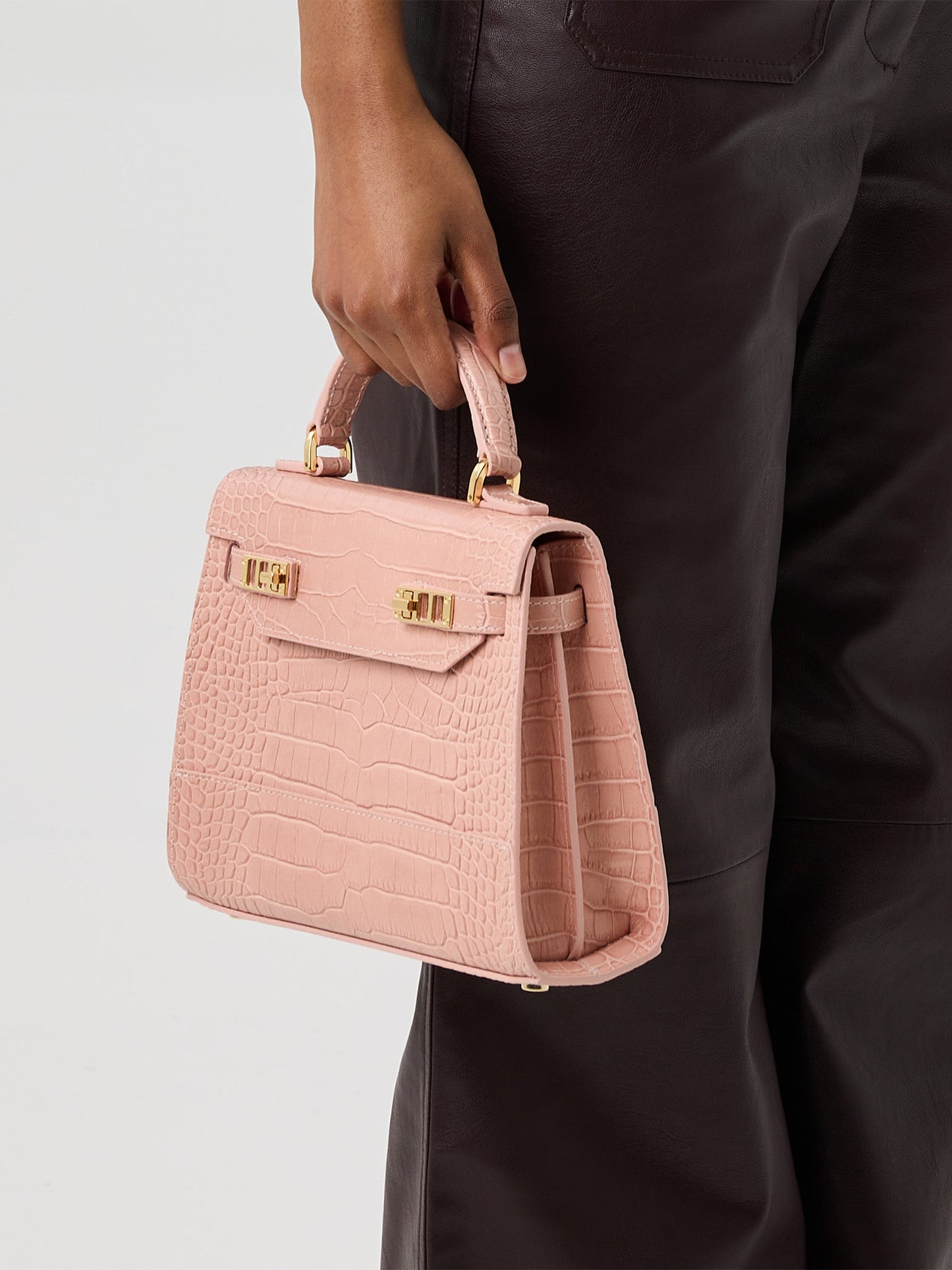 Kim Croco 9" - Nude Pink