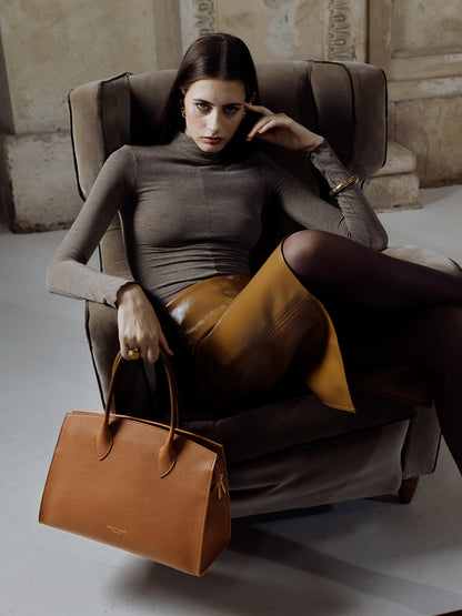 Claire Stampato 14" - Camel