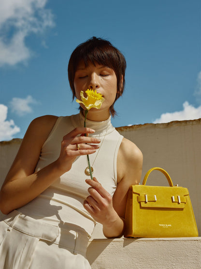Ava Suede 9" - Yellow
