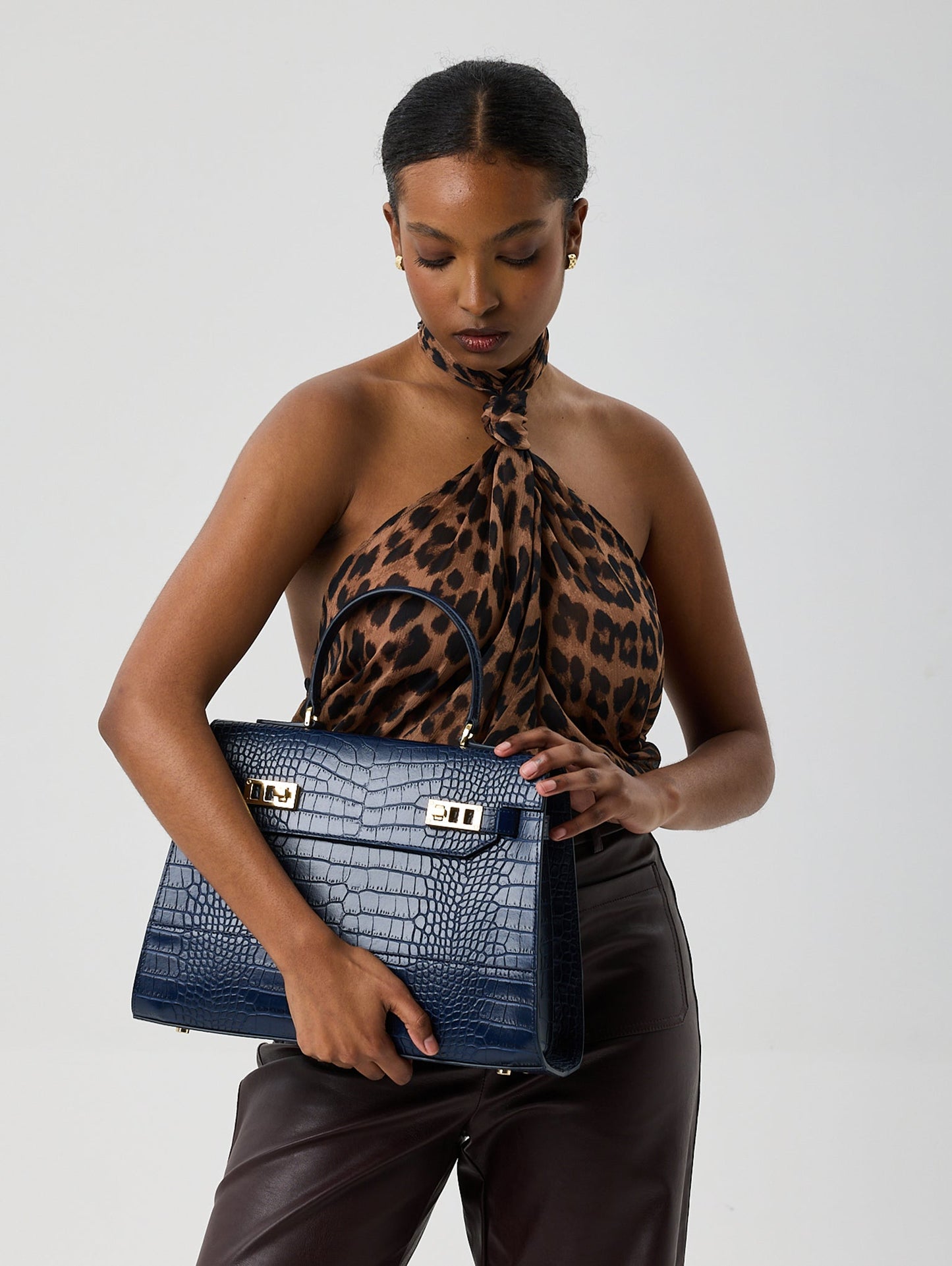 Kim Croco 14" - Blue Jeans