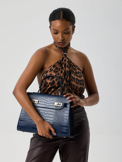 Kim Croco 14" - Blue Jeans