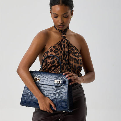 Kim Croco 14" - Blue Jeans